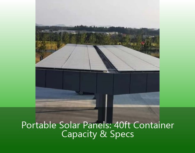 Portable Solar Panels: 40ft Container Capacity & Specs
